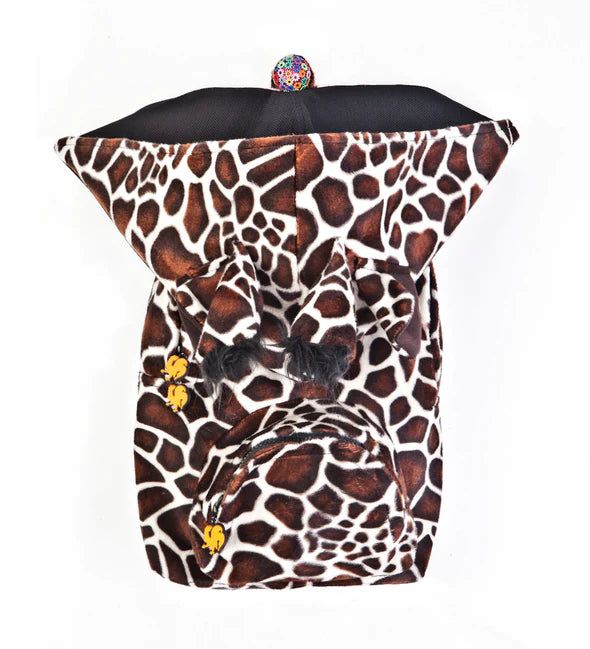 Morikukko Animal Print Kapüşonlu Sırt Çantası - Kids Zürafa - Eklektik House