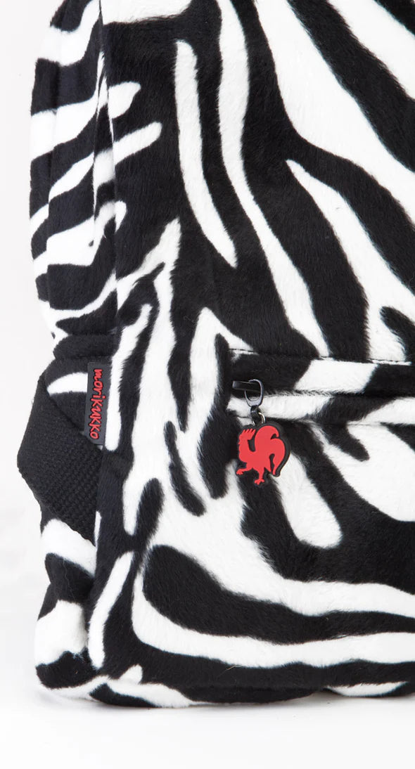 Morikukko Animal Print Kapüşonlu Sırt Çantası - Kids Zebra - Eklektik House