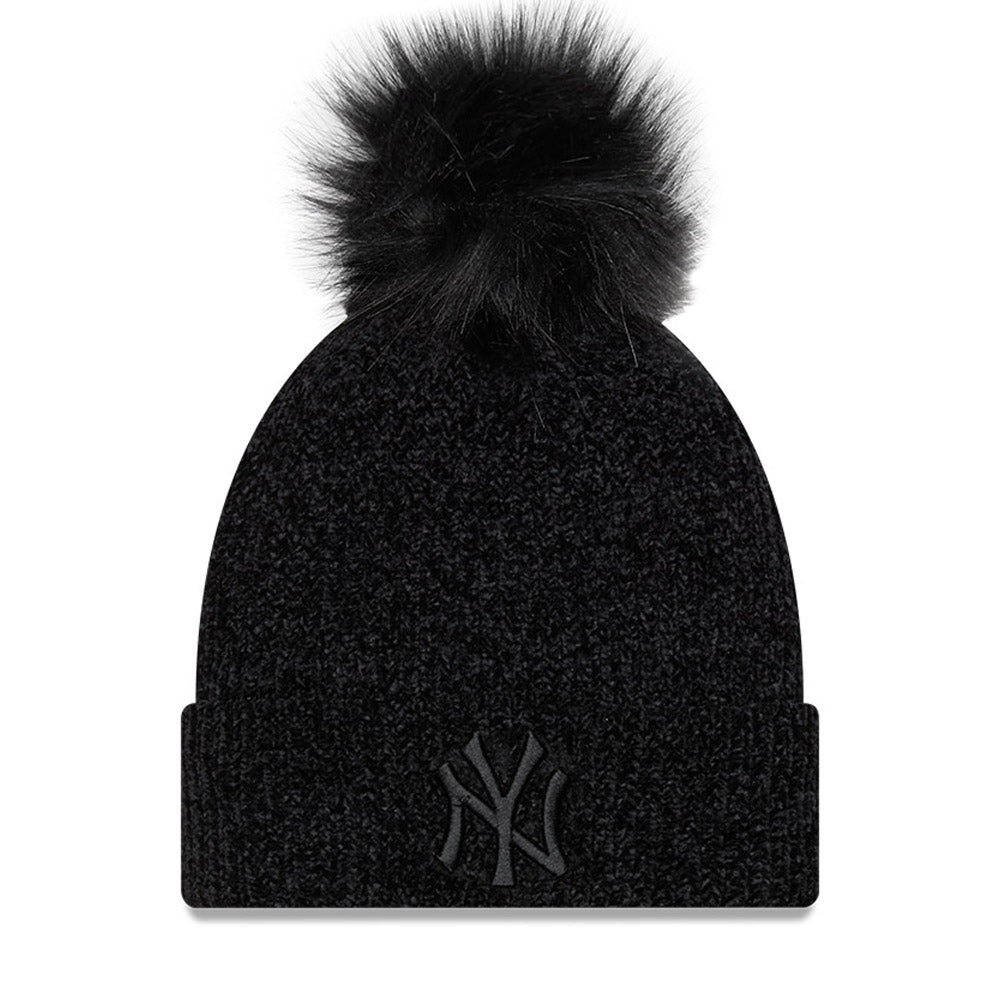 New Era New York Yankees Women Tüylü Pompom Bere Siyah - Eklektik House