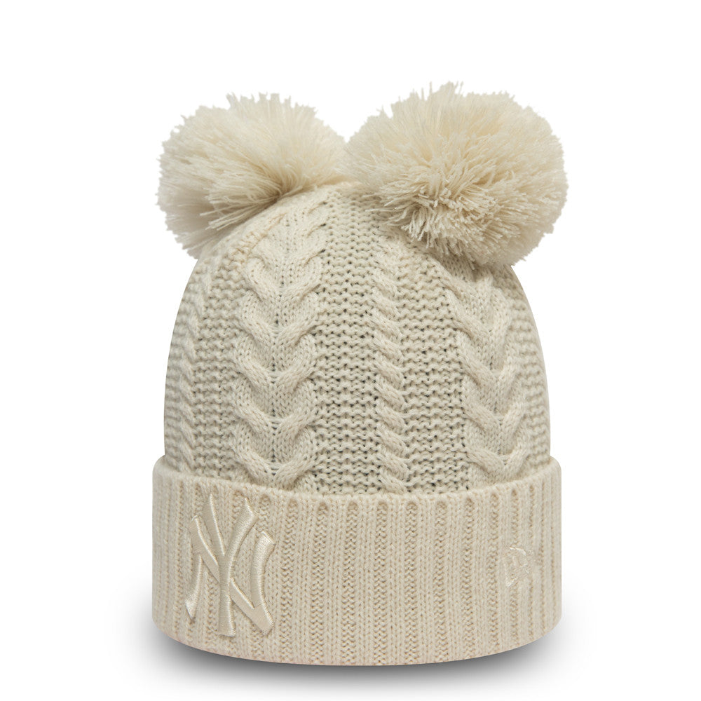 New Era New York Yankees Women Double Pompom Bere Bej - Eklektik House