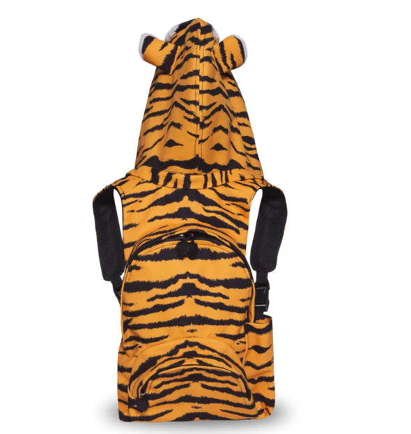 Morikukko Animal Print Kapüşonlu Sırt Çantası - Kids Kaplan - Eklektik House