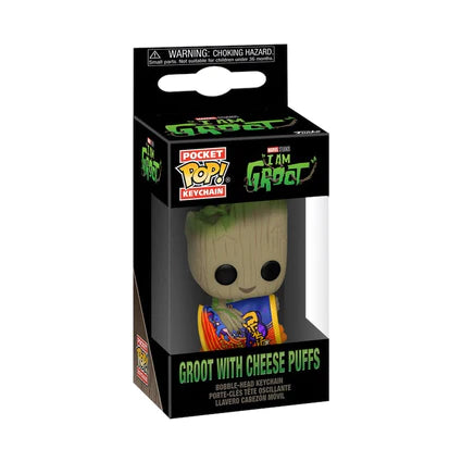 Funko POP Anahtarlık - Marvel I Am Groot - Groot with Cheese Puffs