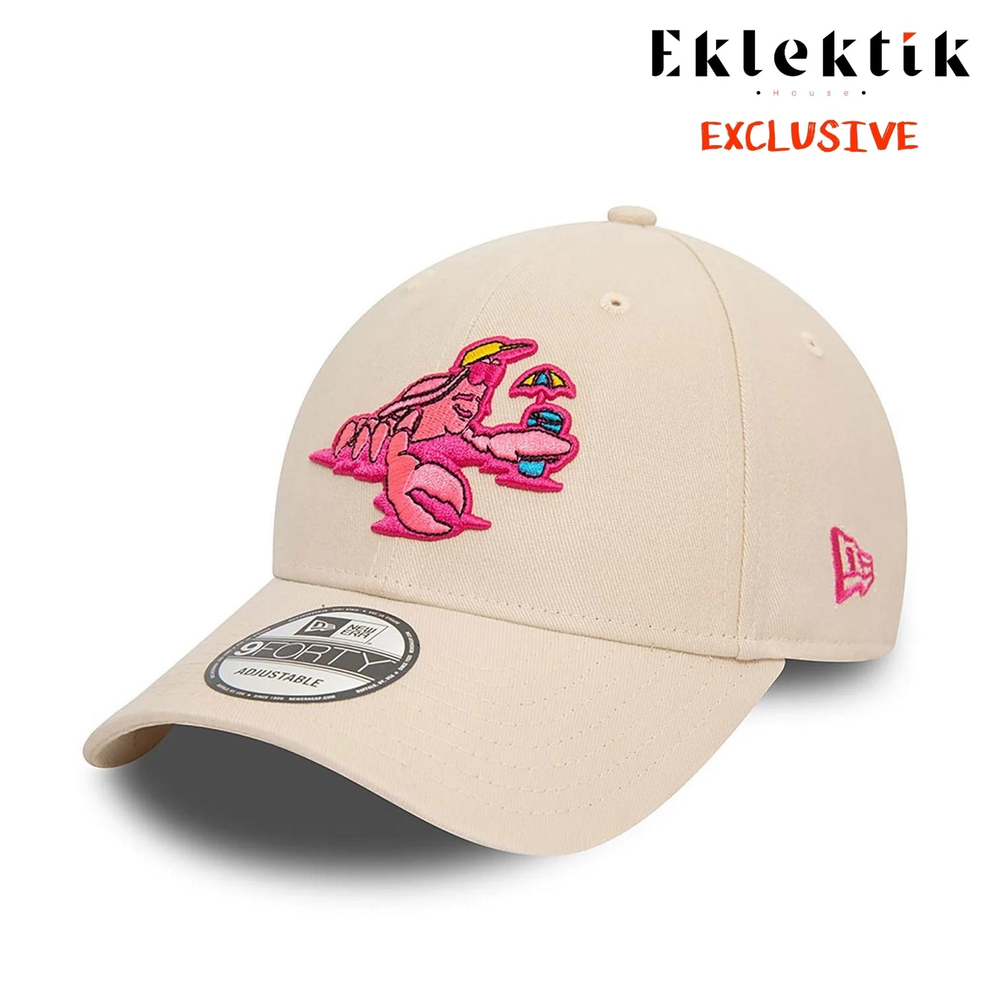 New Era Şapka - Cocktail Crab Character Light Beige 9FORTY Ayarlanabilir Şapka