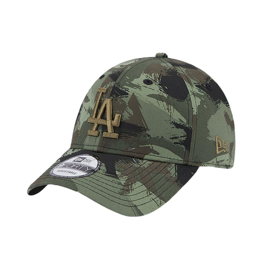 New Era Şapka - LA Dodgers Painted All Over Print Green 9FORTY Ayarlanabilir Şapka