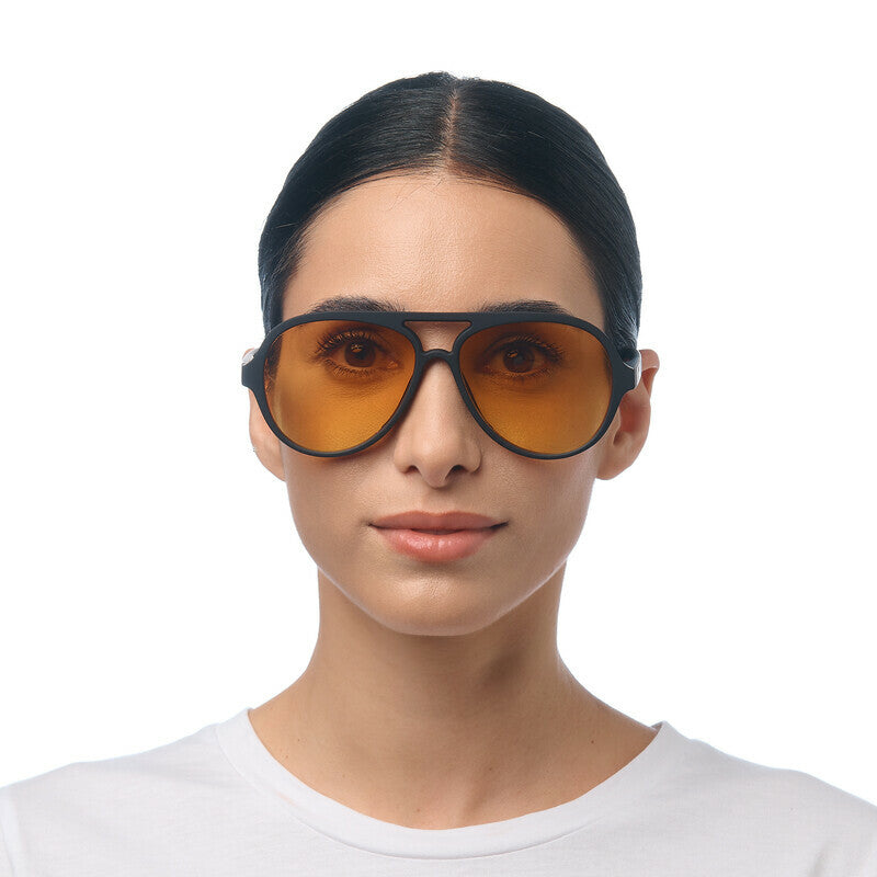 Okkia Alessio Unisex Güneş GözlüğüSiyah / Lens : Sarı