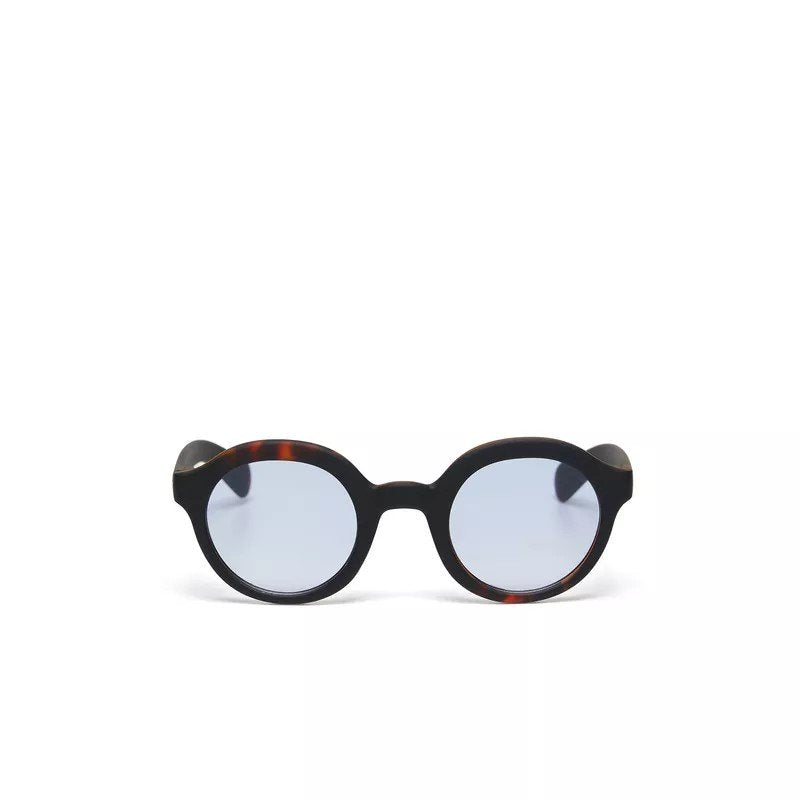 Okkia Lauro Unisex Yuvarlak Siyah Havana Güneş Gözlüğü Mavi Gradyan