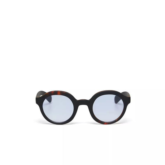 Okkia Lauro Unisex Yuvarlak Siyah Havana Güneş Gözlüğü Mavi Gradyan