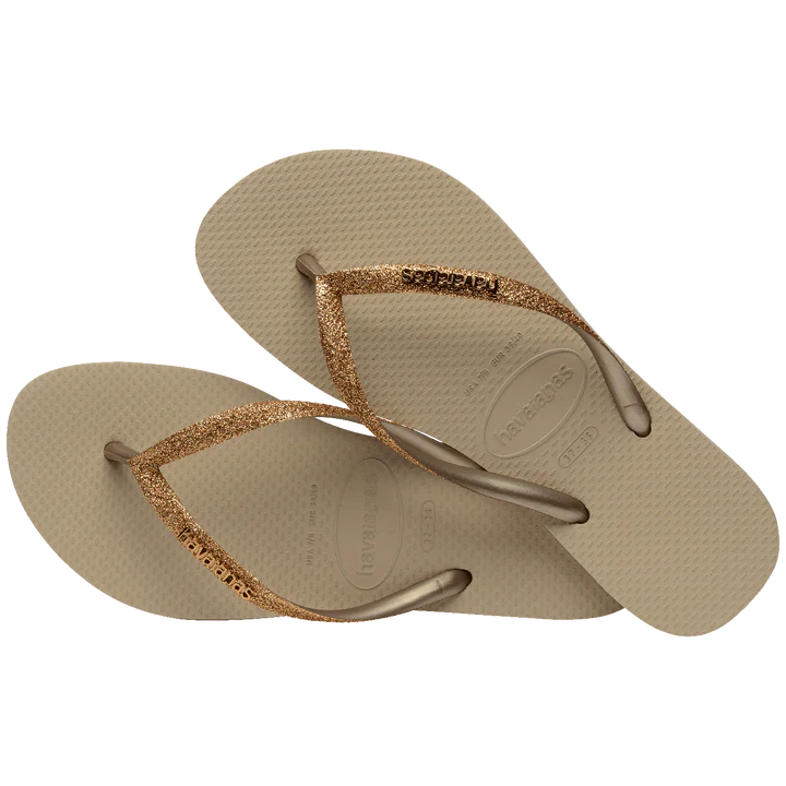 Havaianas Terlik Slim Glitter II Gold/Sand Light Metallic F17