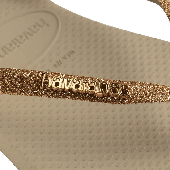 Havaianas Terlik Slim Glitter II Gold/Sand Light Metallic F17