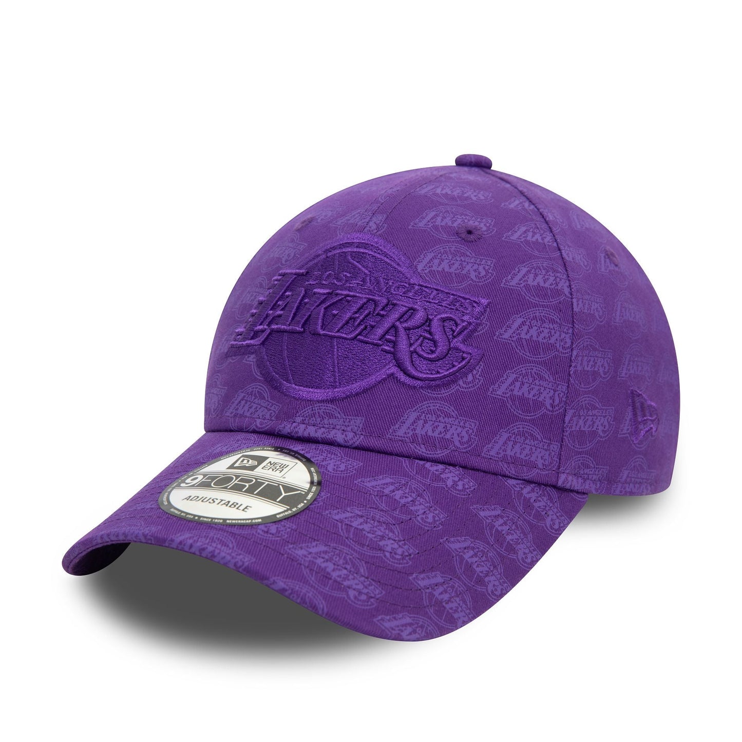 New Era Şapka - LA Lakers Team Monogram Purple 9FORTY Ayarlanabilir Şapka