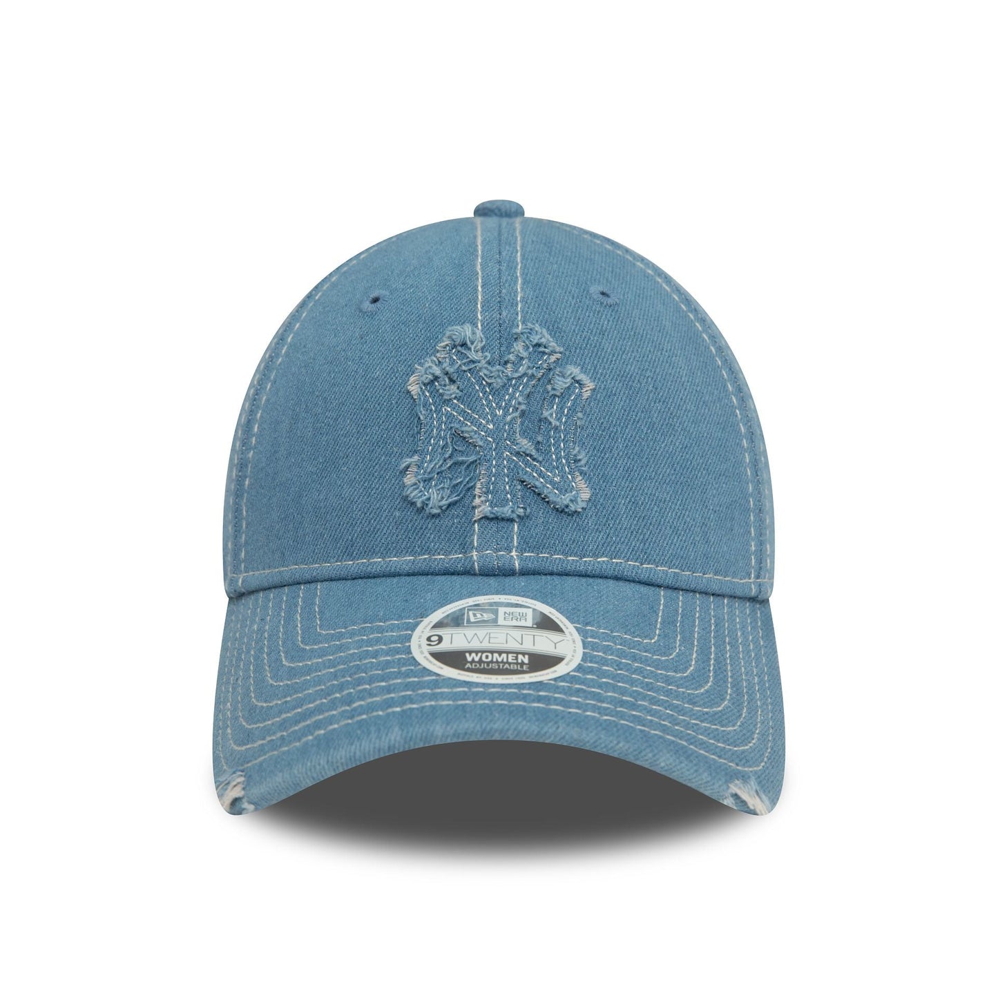 New Era Şapka - New York Yankees Womens Denim Distressed Pastel Blue 9TWENTY Ayarlanabilir Şapka