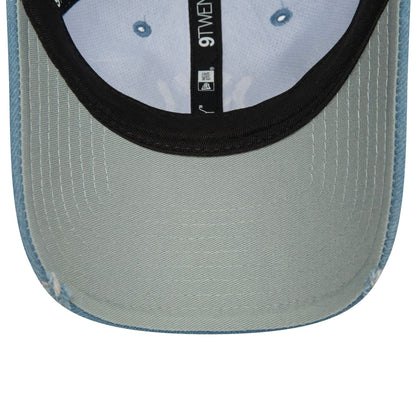 New Era Şapka - New York Yankees Womens Denim Distressed Pastel Blue 9TWENTY Ayarlanabilir Şapka