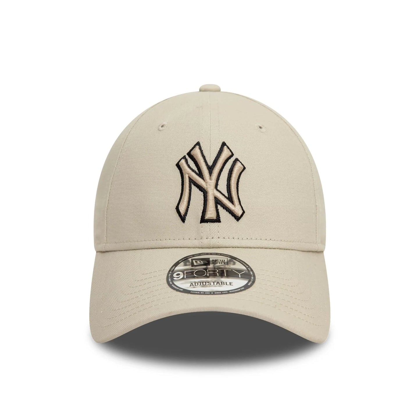 New Era Şapka -  NY Yankees Team Outline Cream 9FORTY Ayarlanabilir Şapka
