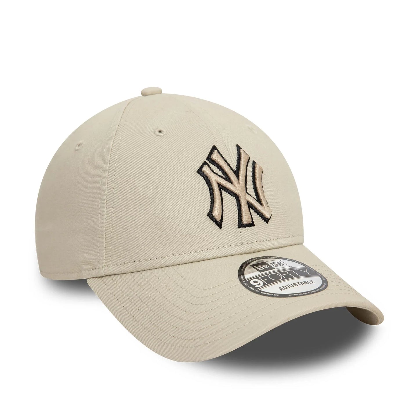 New Era Şapka -  NY Yankees Team Outline Cream 9FORTY Ayarlanabilir Şapka