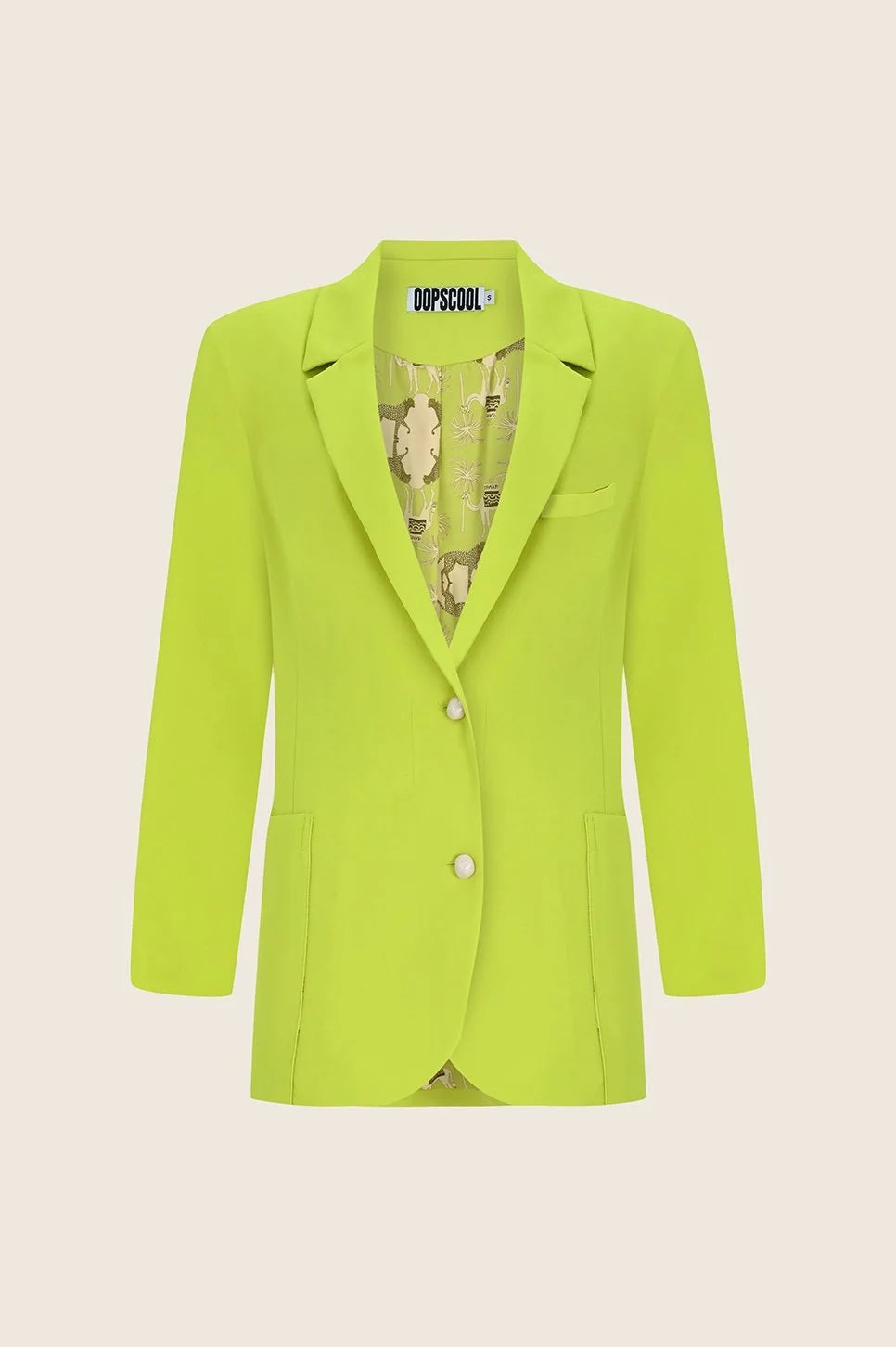 Oopscool Crepe Blazer Green Jacket