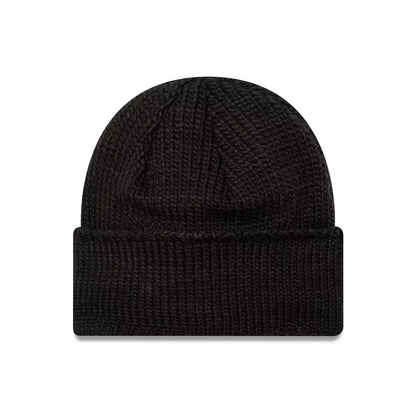 New Era Şapka - New Era Metal Pin Black Wide Cuff Knit Beanie Bere