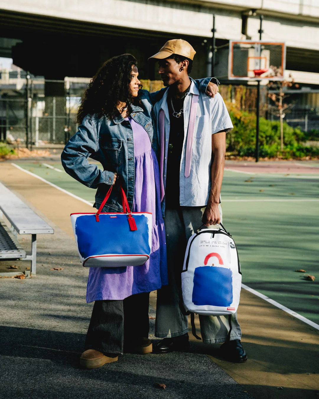 Sprayground - KEITH HARING BIG BLUE PURSE ART Sırt Çantası