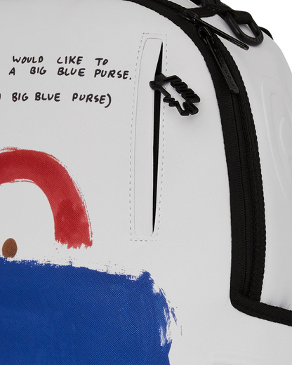 Sprayground - KEITH HARING BIG BLUE PURSE ART Sırt Çantası