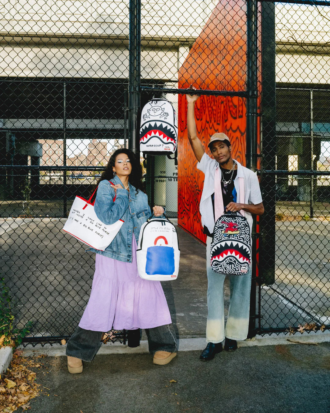 Sprayground - KEITH HARING BIG BLUE PURSE ART Sırt Çantası