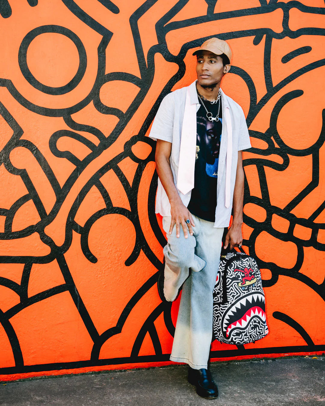 Sprayground - KEITH HARING SKATER SHARK DLXSR Sırt Çantası