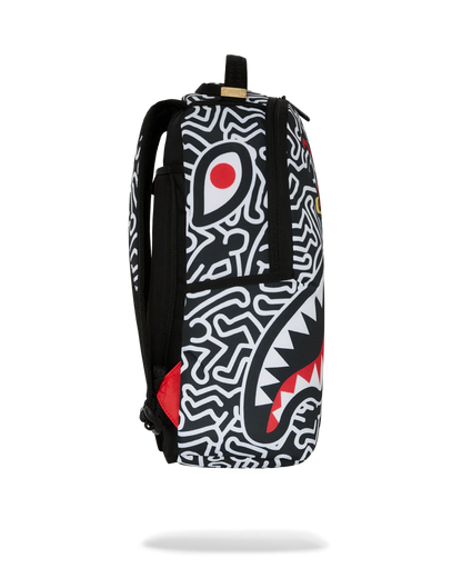 Sprayground - KEITH HARING SKATER SHARK DLXSR Sırt Çantası