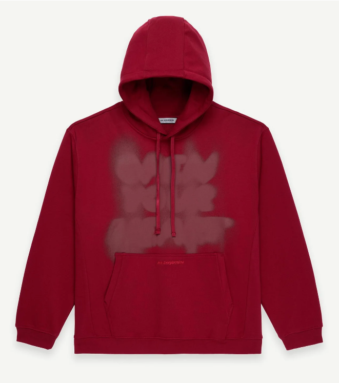 Les Benjamins Oversize Fit Kırmızı Renkli Erkek Kapüşonlu Sweatshirt HOODIE 307