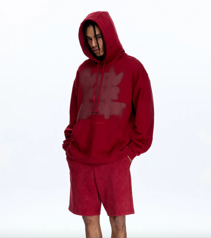 Les Benjamins Oversize Fit Kırmızı Renkli Erkek Kapüşonlu Sweatshirt HOODIE 307