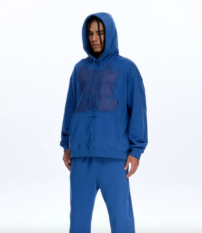 Les Benjamins Oversize Fit Mavi Renkli Erkek Kapüşonlu Sweatshirt HOODIE 306