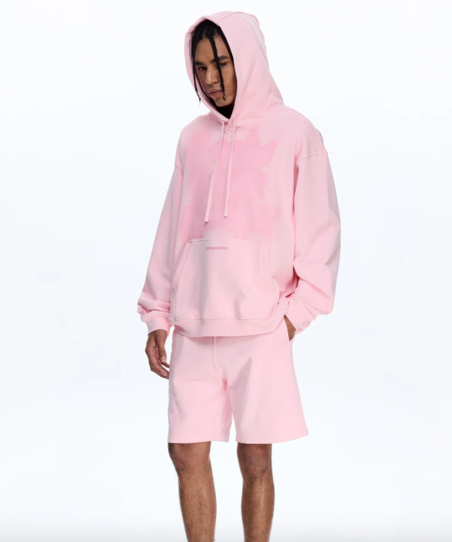 Les Benjamins Oversize Fit Pembe Renkli Erkek Kapüşonlu Sweatshirt HOODIE 308
