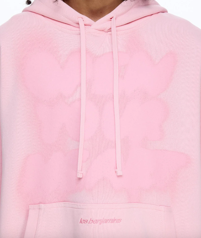Les Benjamins Oversize Fit Pembe Renkli Erkek Kapüşonlu Sweatshirt HOODIE 308