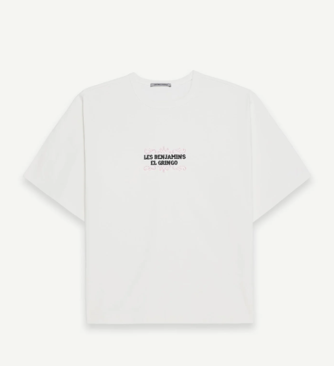 Les Benjamins Oversize Fit Beyaz Renkli Kadın Tişört SHORT SLEEVE TEE 014