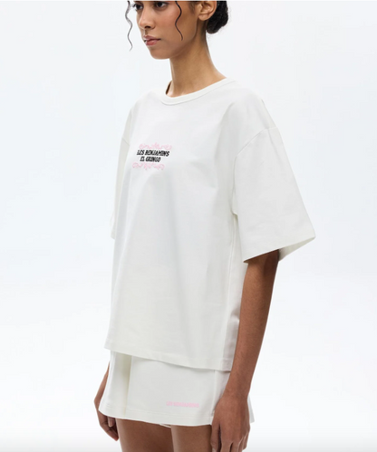 Les Benjamins Oversize Fit Beyaz Renkli Kadın Tişört SHORT SLEEVE TEE 014