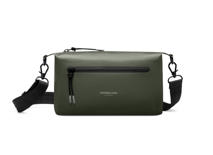 Gaston Luga Lightweight DuoSeal Crossbody Omuz Çantası- Olive