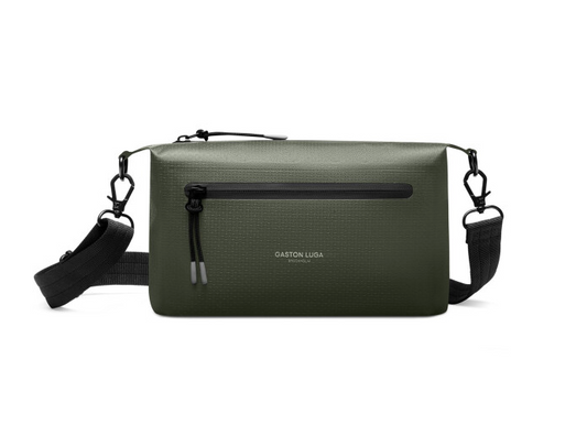 Gaston Luga Lightweight DuoSeal Crossbody Omuz Çantası- Olive