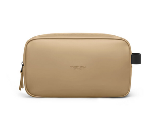 Gaston Luga Spläsh Toiletry Double Zipped Bag - Latte