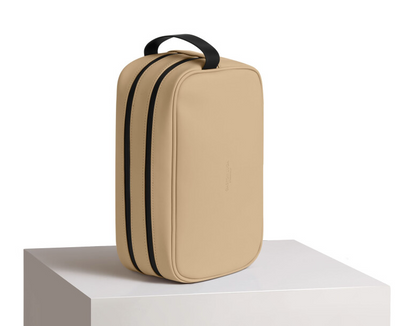 Gaston Luga Spläsh Toiletry Double Zipped Bag - Latte
