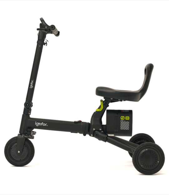 Igofor 3 Tekerlekli Oturulabilir Elektrikli Scooter Siyah