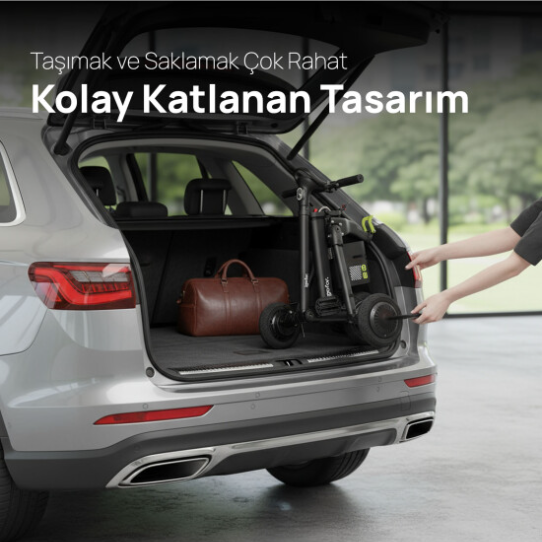 Igofor 3 Tekerlekli Oturulabilir Elektrikli Scooter Siyah