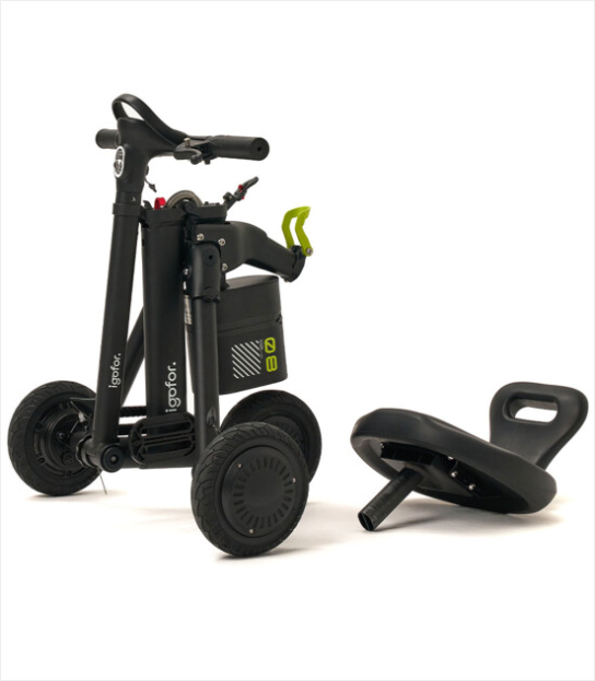 Igofor 3 Tekerlekli Oturulabilir Elektrikli Scooter Siyah