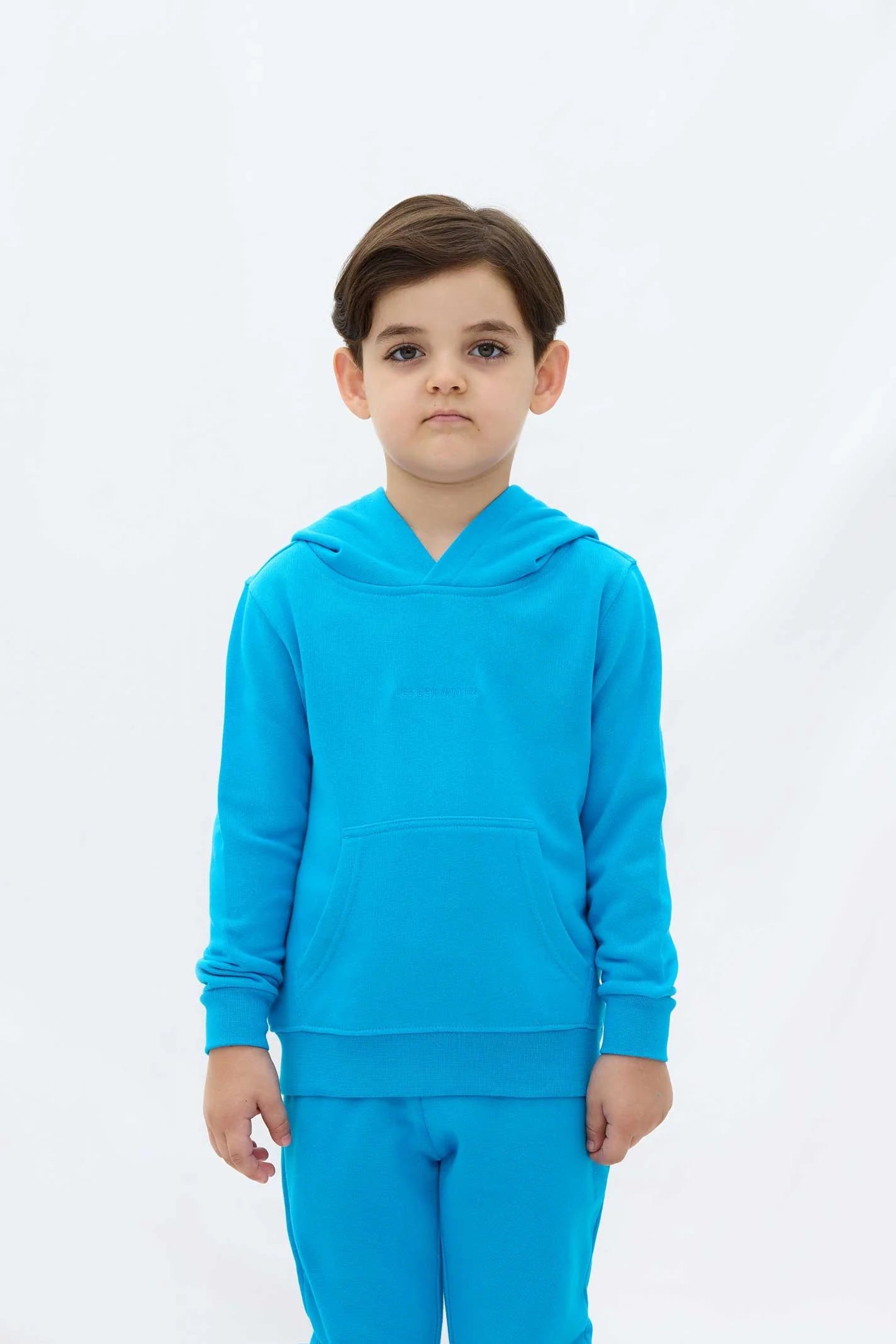 Les Benjamins Çocuk Hoodie 302 Stitch Blue