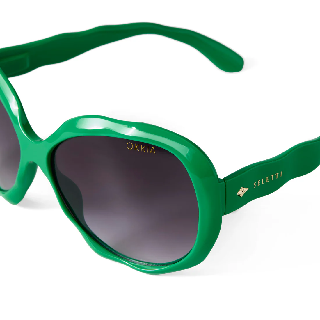 Seletti x Okkia California Siyah Lens Güneş Gözlüğü