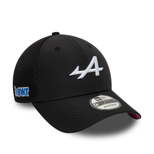 New Era Şapka - Alpine Racing Team Siyah 9FORTY Ayarlanabilir Şapka