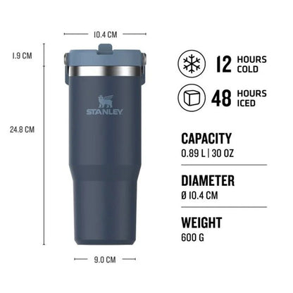 Stanley The IceFlow Flip Straw Pipetli Termos Bardak 0,89 LT Navy