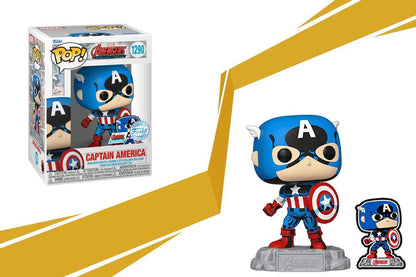 Funko - Captain America with Pin POP Figure