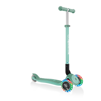 Globber Primo Plus Katlanabilir Işıklı Scooter - Mint Yeşili