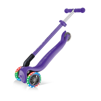 Globber Primo Plus Katlanabilir Işıklı Scooter - Mor