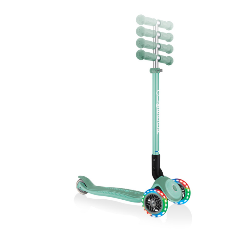 Globber Primo Plus Katlanabilir Işıklı Scooter - Mint Yeşili