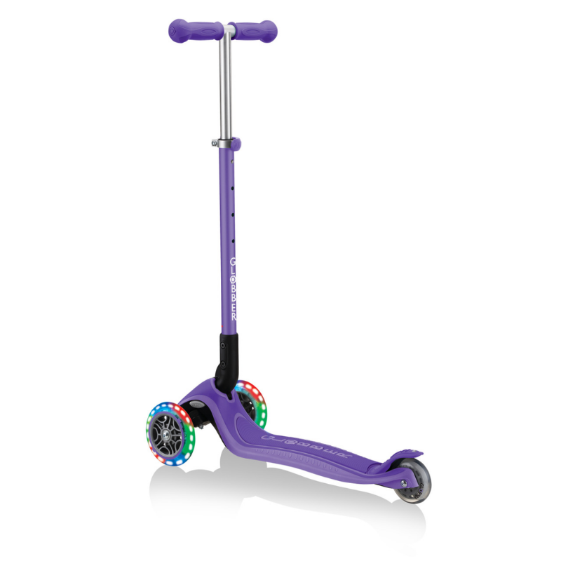 Globber Primo Plus Katlanabilir Işıklı Scooter - Mor