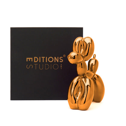 Jeff Koons Balloon Dog Orange Gold Dekor