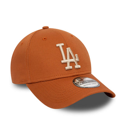 New Era Şapka - LA Dodgers League Essential Kahverengi 39THIRTY Esnek Fit Şapka